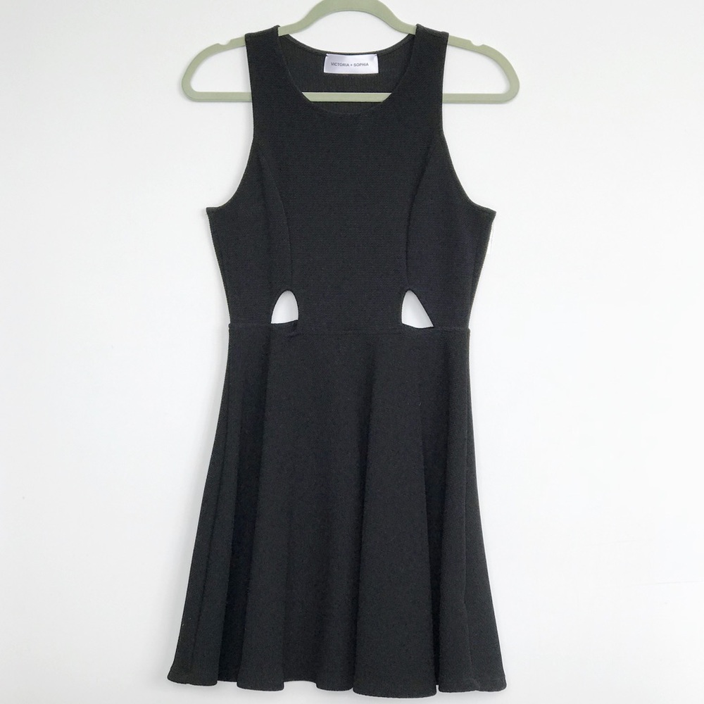 Textured cutout mini dress (LBD)